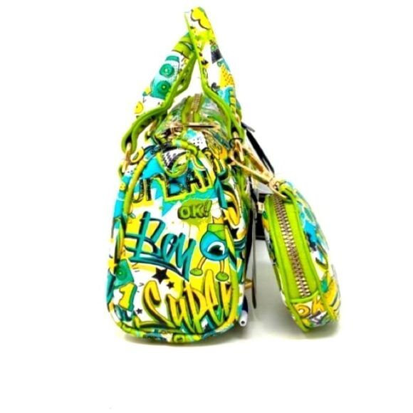 2-N-1 Graffiti Mini Handbag and Wallet - Picture 7 of 7